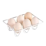 WEISHA Huevo Almacenamiento Hueveras de Alambre Rústica Estantes de Almacenamiento de Huevos Huevera de Metal para Recolectar Huevos Frescos Hornear (WH)