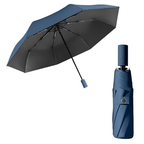 erised's bifrost Parapluie de Voyage UV Pliable Compact Automatique Avec Poignée Cylindrique/Portable/Ouverture Fermeture Automatique/8 Baleines/Homme et Femme