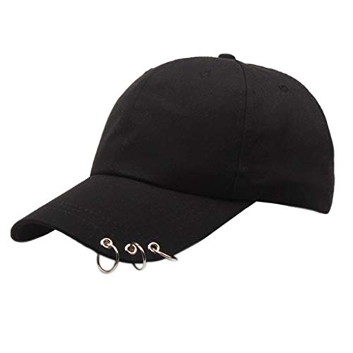 bibididi Gorra de béisbol Unisex Coreana Harajuku con Anillos de