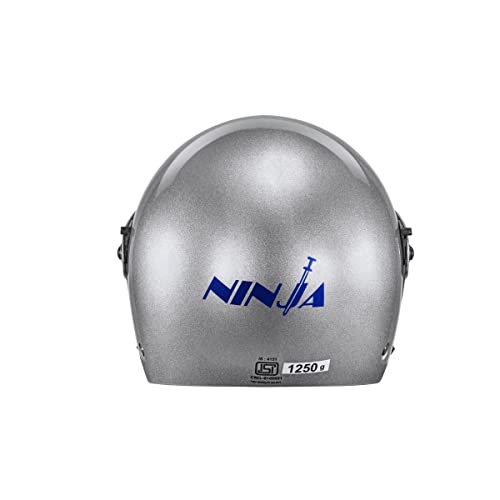 Image of Studds Ninja Pastel Plain Flip Up Full Face Helmet (Silver Grey, M)