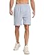 LUYANA Herren Shorts Casual Drawstring Corduroy Shorts Sommer Freizeit Kurze Hosen mit Taschen Hellgrau 3XL