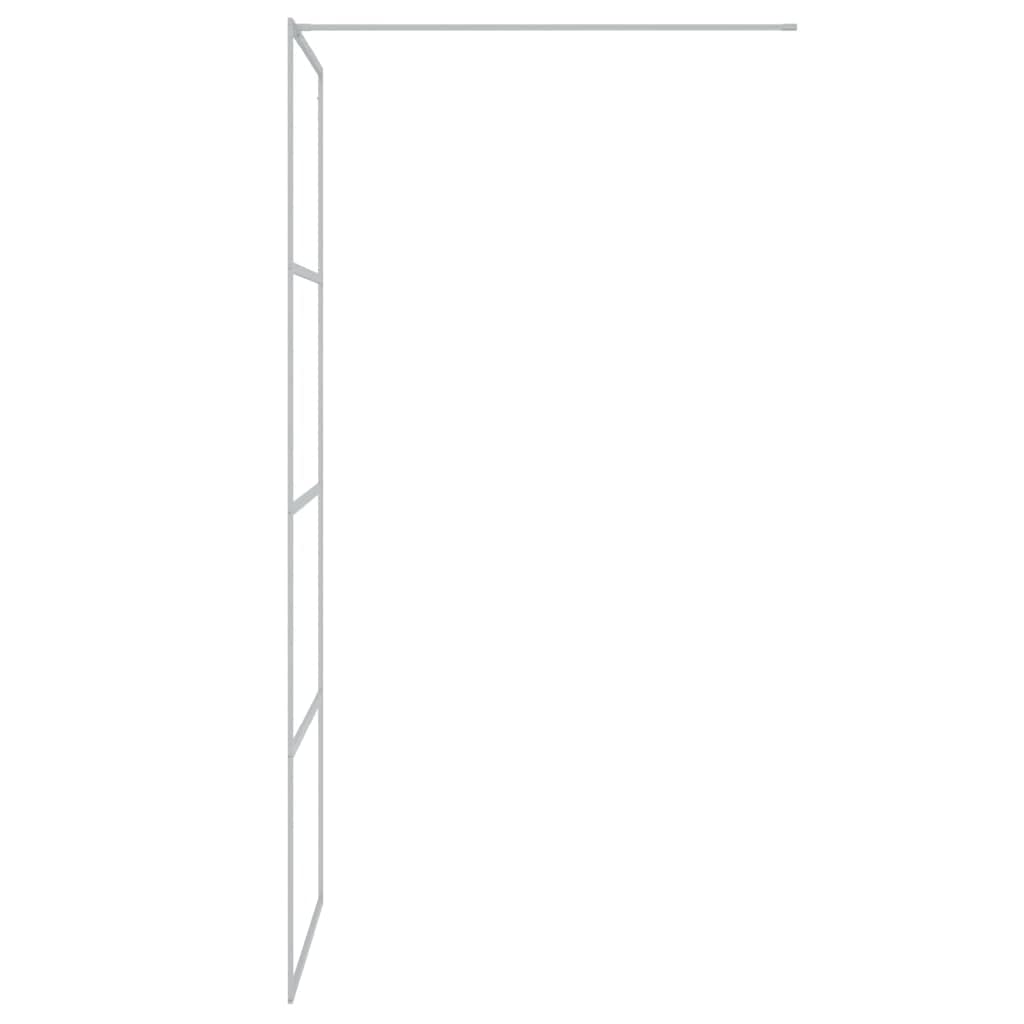Moderna mampara de ducha de cristal templado de seguridad de 5 mm con marco de aluminio, plata, 80 x 195 cm, transparente