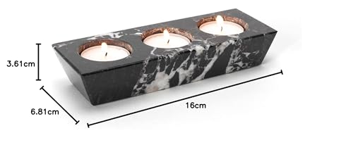 Himalayan Black Marble 3 Hole Tea Light Candle Holder - Tea Lights Included! - Cosy Home Interiors Himalayan Black Marble 3 Hole Tea Light Candle Holder - Tea Lights Included! - Image 5