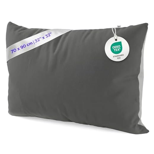 Wolkenfeld Kissenbezug 70x90 Grau Anthrazit - kuschelig weich & bügelfrei - Superweicher Kopfkissenbezug - Kissenhülle mit verdecktem Reißverschluss