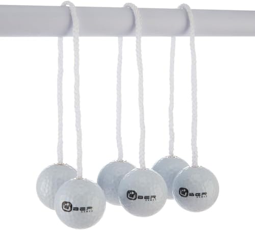 Ubergames Neu 2024 verbessert Leitergolf Spiel. Profi Set, echten Golfbällen, Massivholz, Stark & Stabil (Schwarz/Weiß)