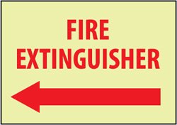 Panneau Restricted Area Fire Extinguisher NMC GL130PB en polyester blanc et rouge 35x25 cm