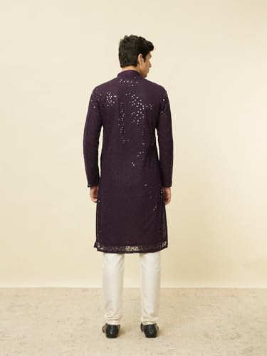 Kurta Ensemble de pyjama brodé Manyavar à offrir pour les fêtes de fin d'année