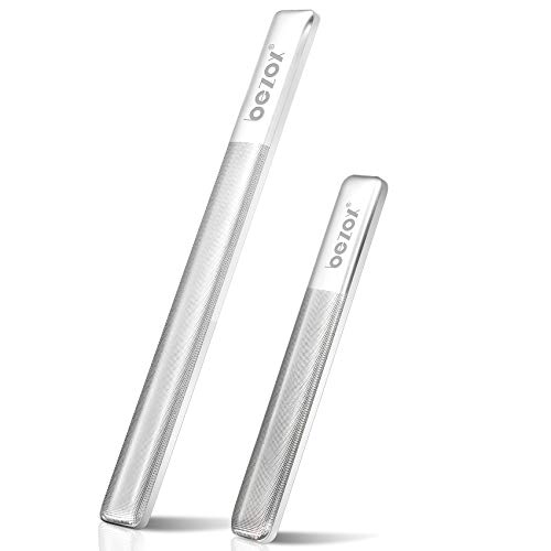 BEZOX Juego de limas de u�as de cristal m�s grueso - Juego de manicura de limas de u�as de nanocristal profesional mejorado para limar u�as de vidrio para el hogar y el sal�n (sin plomo)