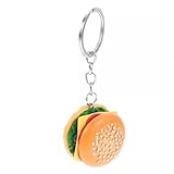 Hamburger Simulation Cheeseburger Pendant Key Chain Key Ring Pendant Hamburger Handmade Jewelry for Hanging on Bag Key Women's Novelty Keychains Accessories, Car Keychain, Bobs Burgers Keychai
