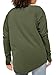 Women's Plus Size Long Sleeve Tunic Top Crew Neck Summer Oversized Fit Basic T Shirts Blouse Army Green