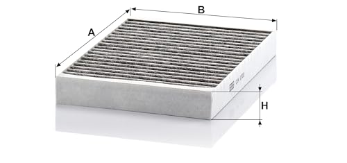 Mann-Filter CUK 2722-2 Cabin Filter With Activated Charcoal for select Mercedes-Benz models -Set of 2