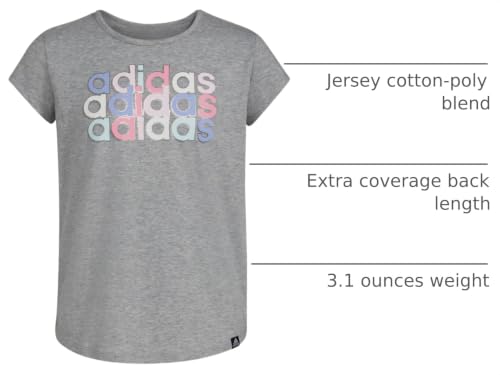 Image of adidas Girls' Short Sleeve Scoop Neck Tee T-Shirt