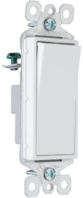 Generic White Garbage Disposal Switch, 15A, Rocker, Manual, White