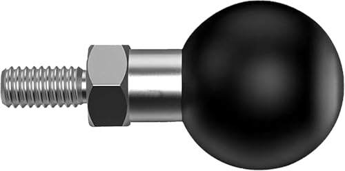 1 inch Ball Adapter with 1/4"-20 Threaded Post Compatible with RAM Mount B Size Double Socket Arms for Action Cameras,Camcorder,