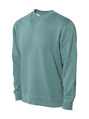 Independent Trading Co. - Unisex Midweight Pigment-Dyed Crewneck Sweatshirt - PRM3500 - L - Pigment Alpine Green