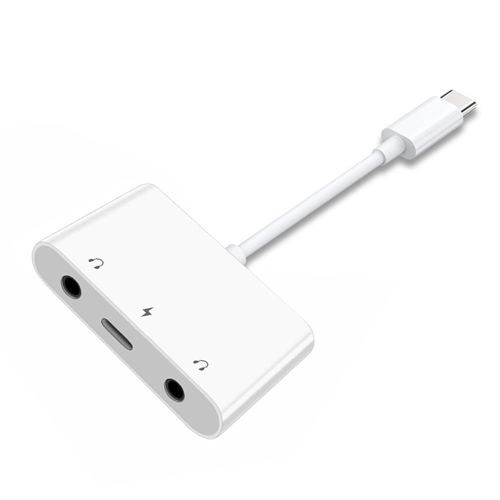 Scheda audio da USB-C a doppia scheda audio AUX e microfono da 3,5 mm con adattatore di ricarica PD compatibile con computer portatili, tablet, telefoni