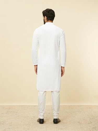 Manyavar Men Blended Cotton Embroidered Kurta Pyjama Set2