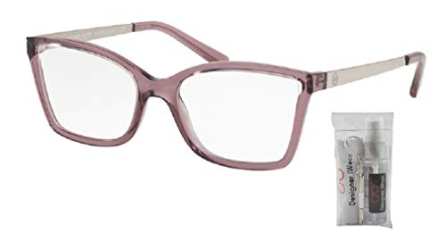 Michael Kors Mk4058 Caracas 3502 54M Burgundy Crystal Injected Rectangle Eyeglasses For Women+ Bundle With Designer Iwear Eyewear Care Kit Care Kit #TOP1