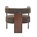 Christopher Knight Home Nettie Modern Accent Chair for Living Room, Velvet Fabric Single Lounge Sofa Chair with Wooden Frame, Comfy Reading Chair for Bedroom, Lounge Armchair with Cushion, Dark Brown