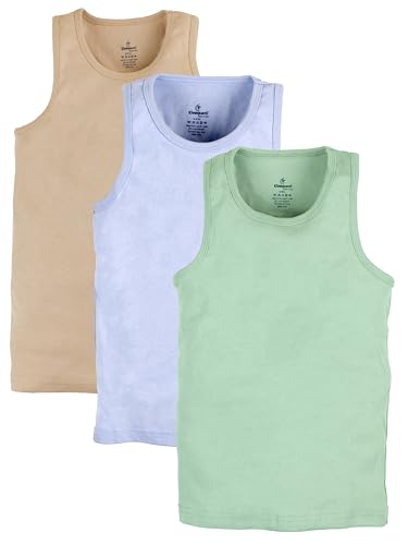 Image of KiddoPanti Boys 100% Cotton Rib Vest Pack of 3