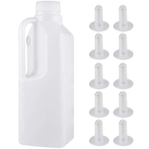 IMIKEYA 製子羊授乳ボトル 耐熱耐寒プラスチック製 ペット用哺乳瓶 付き 家畜用ヤギ豚犬用飼育用品 ランダムカラー ランダムカラー