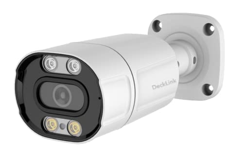 Image of DeckLink 5MP IP CCTV Camera Full Combo Set 4 Indoor, 2 Outdoor Metal Body Camera ColourVu Dual Mode Audio Mic Inbuilt, Giga 1000mbps Poe Switch with 2TB Survillance Hard Disk
