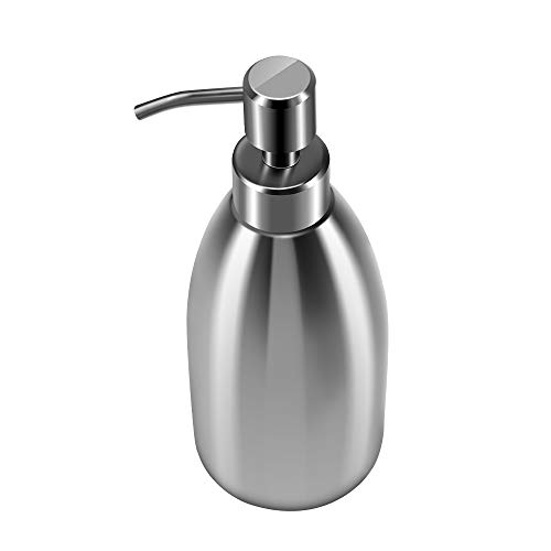 Cosaux Distributeur de Savon Liquide INOX WQ12 Conteneurs de Savon à Pompe, 500ml Récipient Bouteille de Shampooing pour Salle De Bain Cover