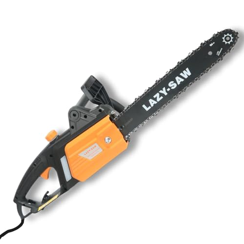 Electric Chainsaw 1800W – 400mm (16”) Corded Chainsaw with Auto Oil Lubrication, Mechanical Safety Brake & Heavy-Duty 10mm Teeth – Lightweight 4.5kg Power Tool for Cutting, Pruning & Firewood