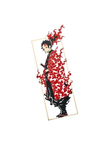 Image of 3D Flame Layered Anime Bookmark | Black and Red Japanese-Inspired Design, 15 x 5 cm | Collectible Fantasy Accessory