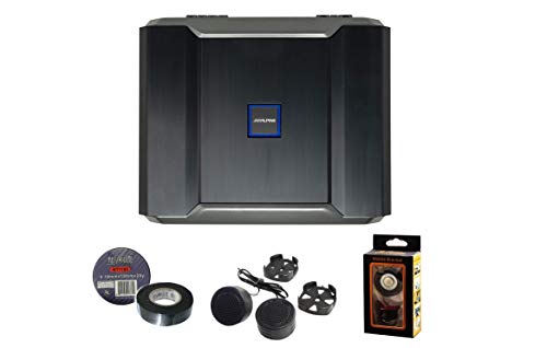 Alpine R-A75M R-Series Mono subwoofer Amplifier 750 watts RMS x 1 at 2 ohms Bundle