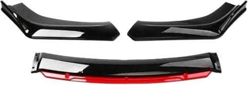 GKXTLTONG Aileron Avant de Voiture pour Jaguar XFL XF XE, Pare-Choc Avant Séparateur ABS Déflecteur Lèvre Avant Becquet d'ailes Latérales,A/Nero Rosso