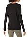Lark & Ro Women's Merino Wool Long Sleeve V Neck Sweater, Black, Medium