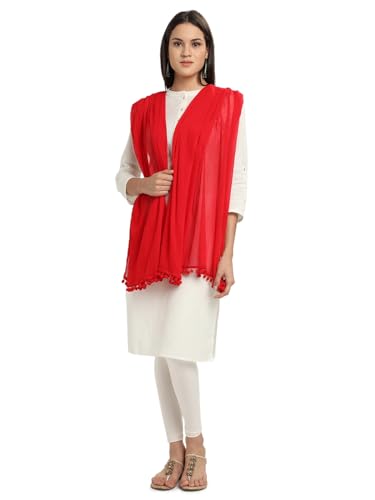 Image of Morrio Chiffon Solid Dupatta For Women