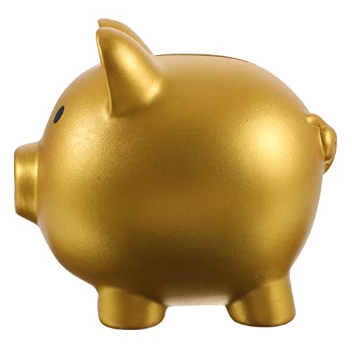 EXCEART Tirelire Forme De Cochon Vinyle Petite Tirelire Dorée pour Décor De Chambre Design Et Attrayant