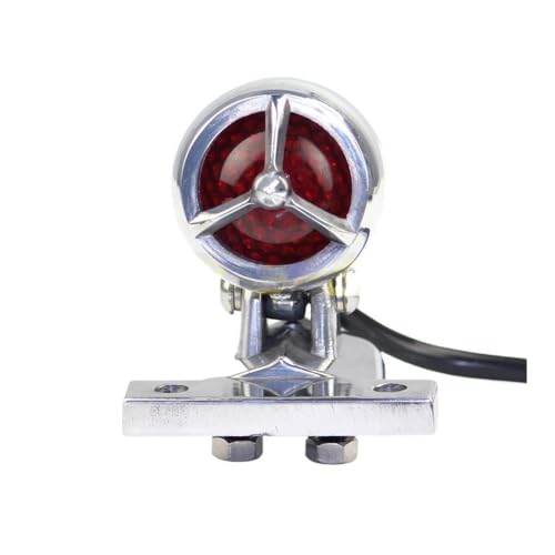 Feu arrière LED noir pour moto avec clignotant intégré et éclairage de plaque pour Bobber custom
