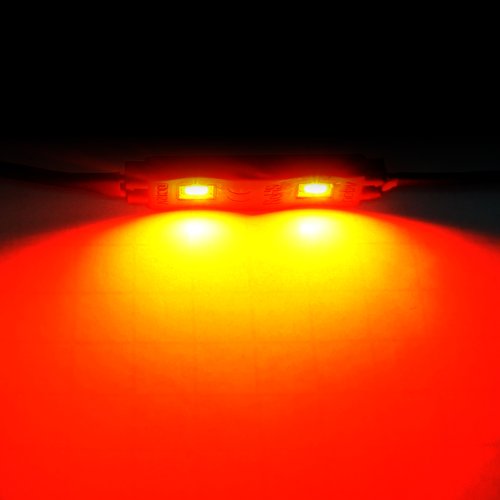 Genssi Pod Smd 2 Led 5730 Wide Angle Module Waterproof 12V Edge Cabinet Strip/Automotive Lighting (4 Pack) (Red) #TOP4