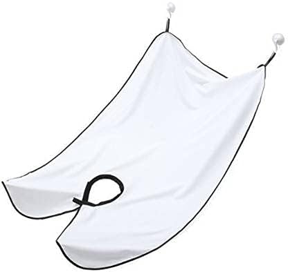 Osking Beard Hair Catcher for Shaving - Beard Trimming Apron & Beard Clippings Catcher(White Apron)-image-8