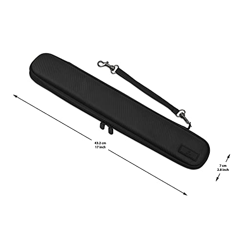 Purrff Conductor Baton Case - Professional Quality Holder For Orchestra Director Stick, Band Teacher - Smooth Zipper, Lid Pads, Adjustable Supports - Complete With Carrying Strap And A Pencil #TOP1