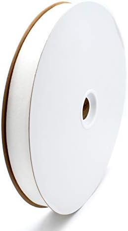 1" White Cotton Twill Tape - Herringbone Ribbon - 100 Yards - Made in USA by Offray