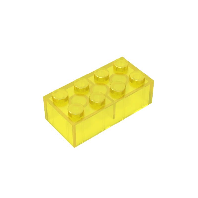 Gobricks 3001 Basic Bricks Brick 2x4 50 Pieces GDS-542 Compatible with Lego Building Blocks Color:Trans Yellow — image 1