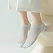 ZERAOKE 6 Pair Women's Summer Mesh Breathable Non-Slip Thin Invisible Low Cut Short Socks-Purple-One Size