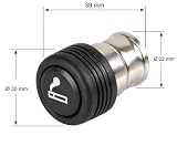 Zapalniczka 22 mm Wymiana samochodu zapalniczka z przyciskiem zasilania samochodu 12 v gniazdo RV średnica 2,2 cm
