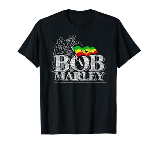 Bob Marley Musique emblématique Reggae Old School Style T-Shirt