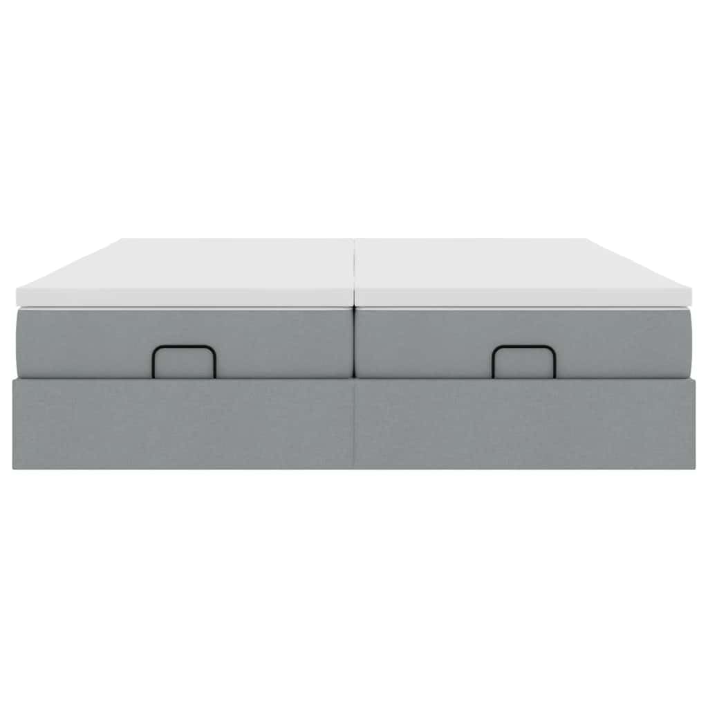 Generico Struttura Letto Pouf con Materassi 160x200 cm in Tessuto,Letti e telai per Letti,3311234