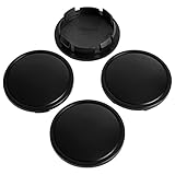 KitsPro 66mm Nabendeckel Felgendeckel Radnabendeckel Nabenabdeckungen für Volkswagen VW 3B7601171 Nabenkappen Radnabenabdeckung , 4 Stück (Matt-schwarz)