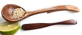 Lustiger Chef Cooking Spoon and Spreading Knife Set, 100% Wood, Cookie Dough Scoop for Baking, Small Ladle Disher, Wooden Disher Utensils, 1.5 oz Portion Control
