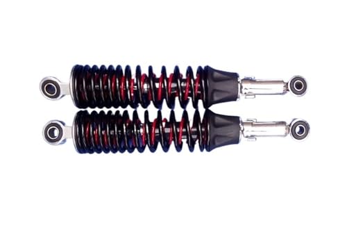 Amortisseur moto double pas 34cm noir rouge pour scooter et voiture électrique