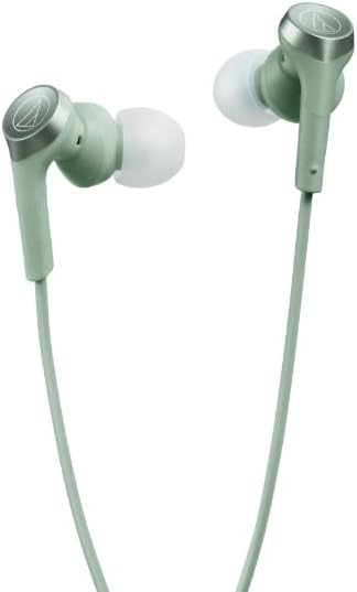 Audio-Technica ATH-CKS330C WH Earphones, Wired 4.9 ft (1.2 m), with Microphone, USB, Type-C Deep Bass, in-Ear Type, PC, Windows, Mac, Android, White