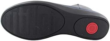 FitFlop Womens Ziggy Zip Sheer Metallic Leather Boots, Midnight Navy, US 5 | Image 1