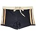 Men's Brand Swimming Trunks Side Strips Surfing Swim Briefs Beach Short Pants Male Suit Swimwear (US, Alpha, Small, Regular, Regular, Khaki)